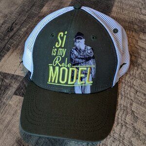 Duck Dynasty Trucker Hat Si Robertson Green White Cap